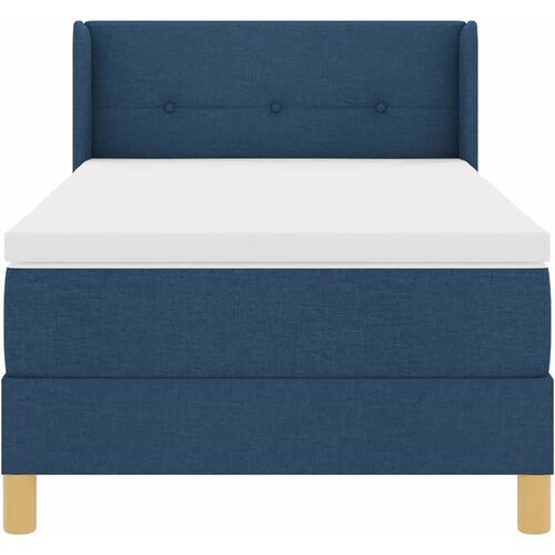  Krevet s opruga kutije s jastukom Plava 200 x 100 cm tkanina Slike
