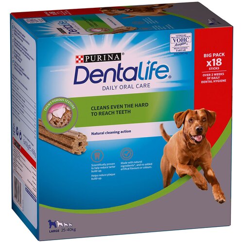 Dentalife Purina prigrizki za dnevno nego zob za velike pse (25-40 kg) - 18 palčk (6 x 106 g) Cene