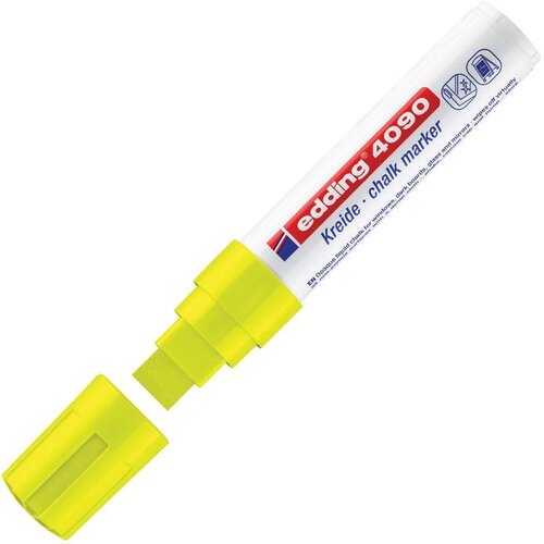  krejon za steklo 4-15mm edding 4090/1 neon rumena blister Slike