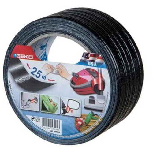 Geko Armirana traka, 50mm x 25m, Crna Slike