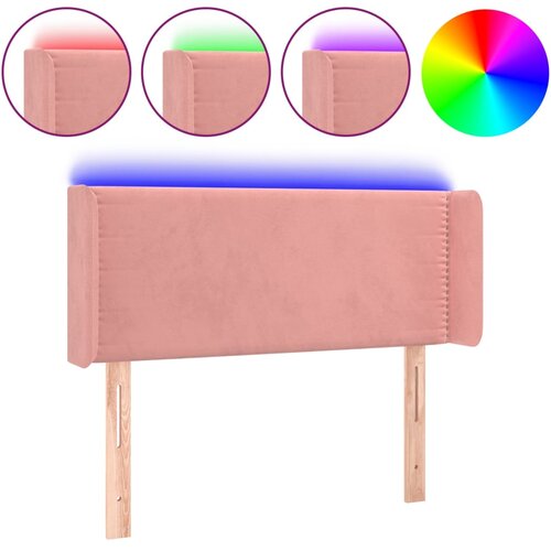 Maison Chic LED Posteljno vzglavje - Vzglavna omarica - Nočna omarica roza 103x16x78/88 cm žamet, (21710067) Cene