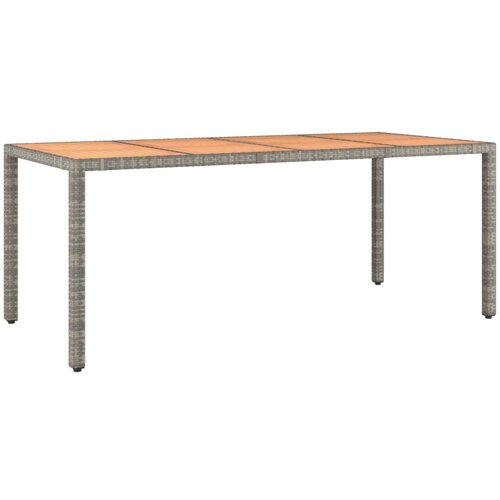  9-dijelni vrtni blagovaonski set sivi od poliratana Siva 190 x 90 x 75 cm Slike