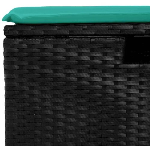 VidaXL 6-dijelni set vrtnih sofa s jastucima crni od poliratana Slike