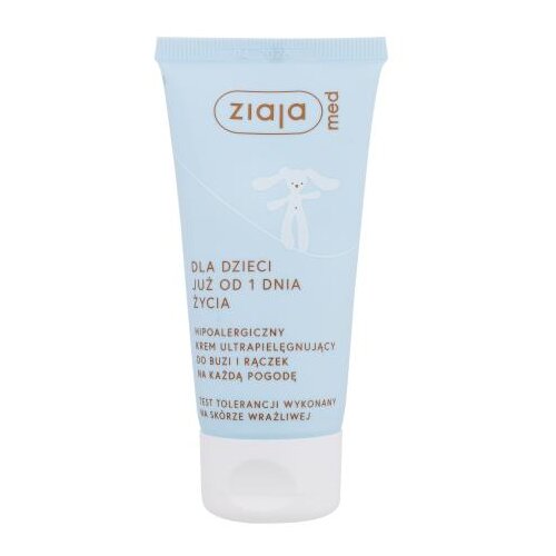 Ziaja Med Kids Hypoallergenic Ultra Soothing Face and Hand Cream dnevna krema za obraz za vse tipe kože 50 ml za otroke Slike