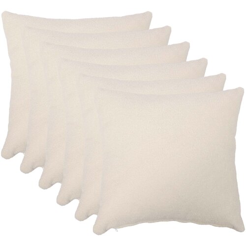  Presvlaka za jastuk 6 pcs HEERLEN Krem 40 x 40 cm Bouclé Cene