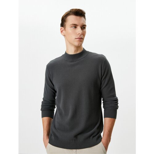 Koton Half Turtleneck Sweater Knitwear Textured Long Sleeve Cotton Slike