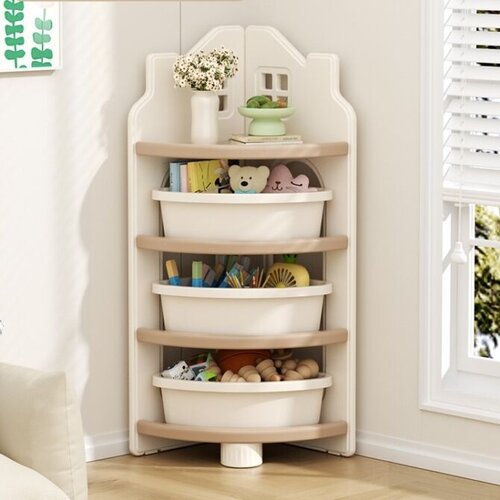 Feelkids Ugaoni sistem za odlaganje, 124cm, Belo-bež Slike