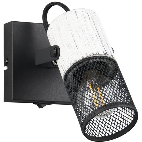 Tri O Crno-bijela zidna lampa &amp;oslash; 9 cm Tosh &amp;ndash; Slike