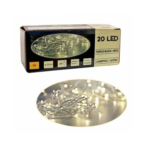  ***20 LED, lanac, belo svetlo na baterije 52-101000 Cene