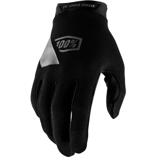 100% Cyklistické rukavice Ridecamp černé, XL