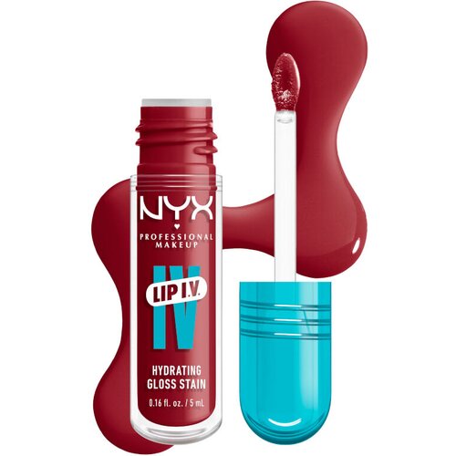 NYX Professional Makeup Lip I.V. Hydrating Gloss Stain glos za ustnice 5 ml odtenek 10 Berry Thirsty Slike