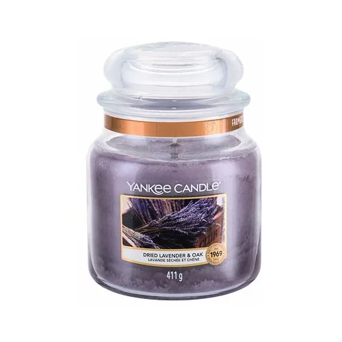 Yankee Candle dried Lavender & Oak dišeča svečka 411 g unisex