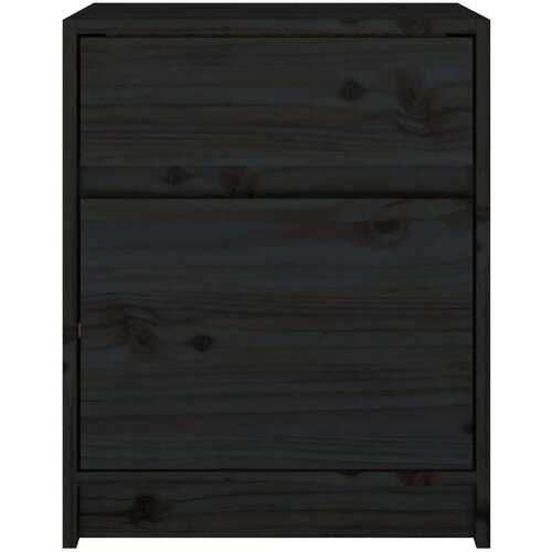  Noćni ormarići 2 kom crni 40 x 31 x 50 cm od masivne borovine Slike