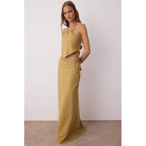 TRENDYOLMILLA Ženski komplet bluza i suknja Tbess25Au00089, Kaki Cene