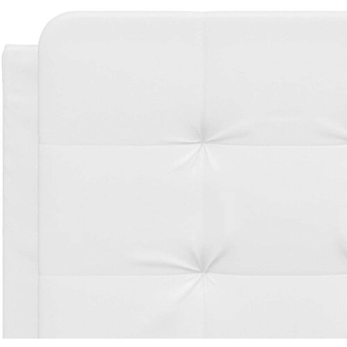 VidaXL okvir kreveta s LED svjetlima bijeli 140x190 cm od umjetne kože Slike