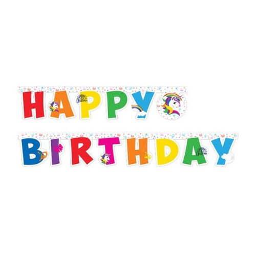  Happy birthday baner unicorn 2.10 m ( 102/4372 ) Cene