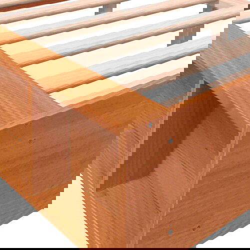 vidaXL Posteljni okvir voščeno rjav 140x190 cm trdna borovina Cene