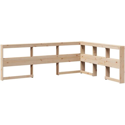 Maison Chic Knjižnica Vzglavna omarica - Nočna omarica - Posteljna omarica L-oblike 160 cm trdna borovina, (21710092) Cene