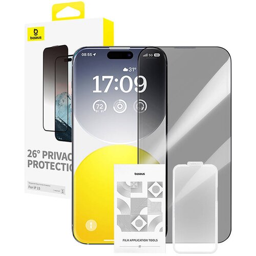 Baseus Diamond iPhone 15 zasebnostno kaljeno steklo, (20833617) Cene