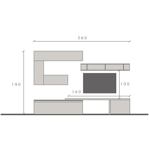 LC Mobili Sodobna siva TV stena z vise�imi omaricami INFINITY 2.0 900040 Cene