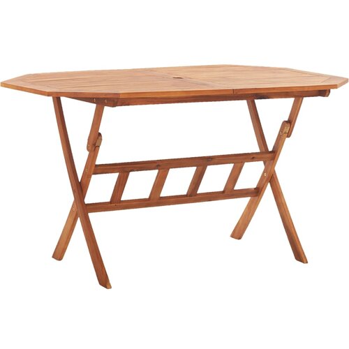 VidaXL Zložljiva vrtna miza 135x85x75 cm trden akacijev les Slike
