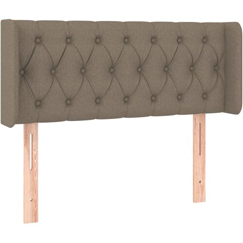 VidaXL Vzglavje z u&amp;scaron;esi taupe 93x16x78/88 cm blago, (20735310) Slike