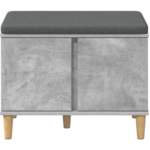  Klupa za hodnik s jastukom Betonski sivi 60 x 38 x 46 cm Slike