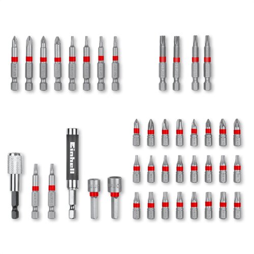 Einhell M-Case 42-del set bitova 25-50mm, 1/4&amp;quot; 25-50mm bit, 2xmag. Nastavak - (49118953) Slike