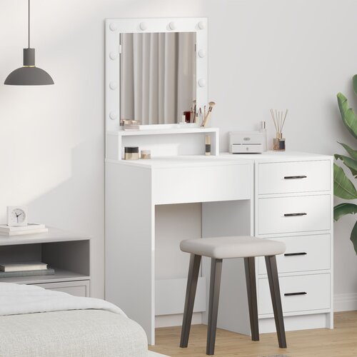 vidaXL Bijela Inženjersko drvo 50 x 41 x 135 cm Ogledalo Cijene