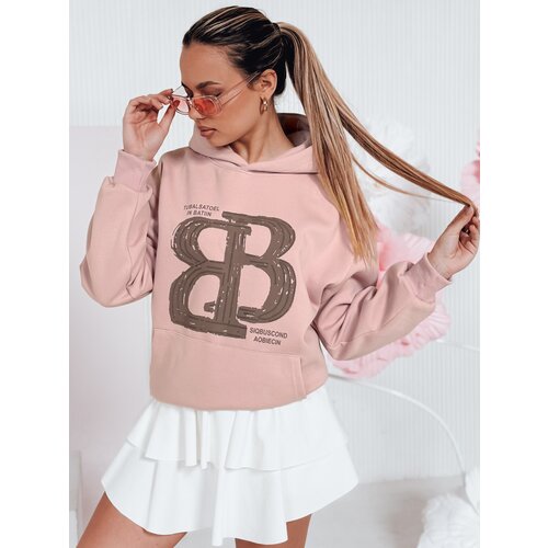DStreet Bluza damska oversize z kapturem LITESSO różowa Cene