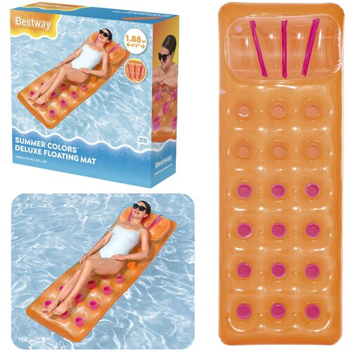  Inflatable Mattress for Swimming Pool Orange Bestway 43015 Cijene
