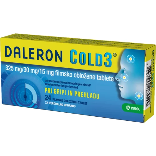  Daleron Cold3, filmsko obložene tablete