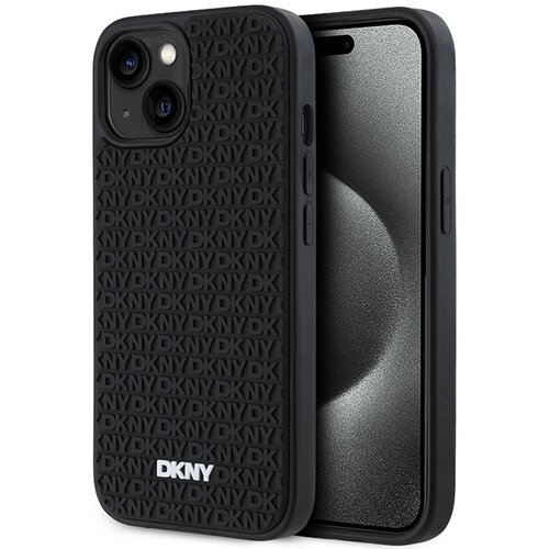 Dkny 3D GUMIJASTI OVITEK S PONAVLJANJEM VZORCA ZA IPHONE 15 PLUS ČRN, (21898105) Cene