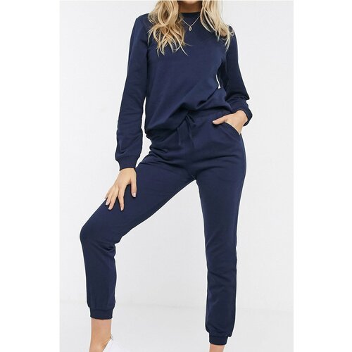 K&H TWENTY-ONE Women's Navy Blue Cotton Pajamas Set Cene