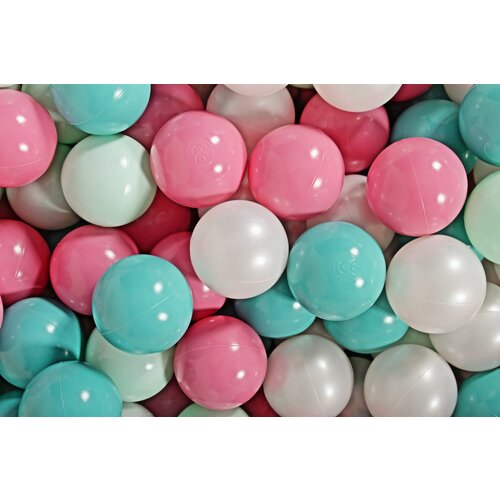MeowBaby Set plastičnih žogic, 7 cm, 200 kos.: Mint/Svetlo roza/Turkizna/Pearl, (21333588) Cene
