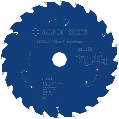 Bosch List testere za drvo Expert, 165mm, 24T Cene