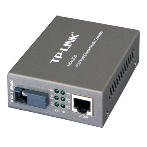 Tp-link MC112CS Fast Ethernet 10/100Mb/s Fiber WDM single-mode konverter dometa do 20km preko 1 fiber vlakna (SC) Cene