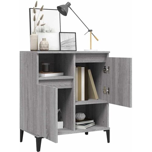  Komoda sivog hrasta sonome 60x35x70 cm od konstruiranog drva Slike