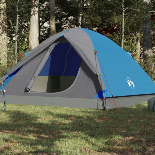 VidaXL &amp;Scaron;otor za kampiranje za 3 osebe moder 240x217x120 cm 190T taft Slike