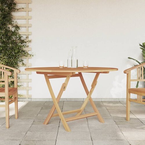 VidaXL Sklopivi vrtni stol &amp;Oslash; 120 x 75 cm od masivne tikovine Slike