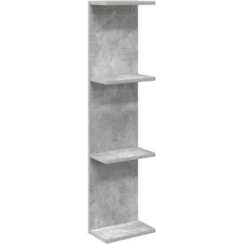 vidaXL Zidna polica Betonska siva 25 x 15 x 100 cm Konstruirano drvo - Betonska siva 1 25 x 15 x 100 cm (4 etaže) Cene