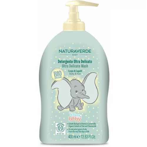Disney Naturaverde Baby Ultra Delicate Wash gel za prhanje in šampon 2v1 za otroke od rojstva 400 ml