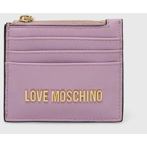 Love Moschino Etui za kartice vijolična barva
