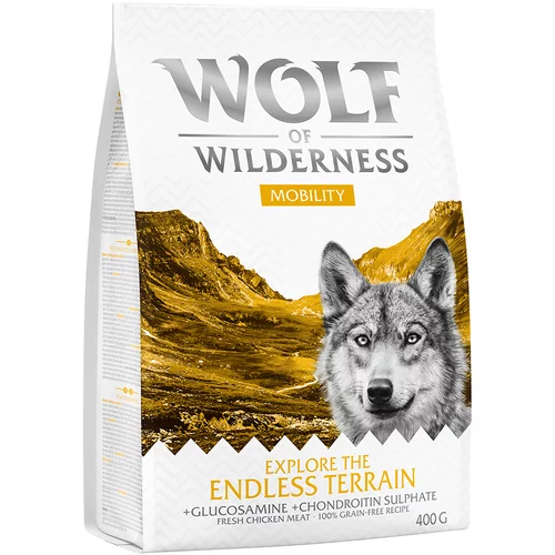 Wolf of Wilderness Probno pakiranje! suha hrana za pse - Explore The Endless Terrain - Mobility (400 g)