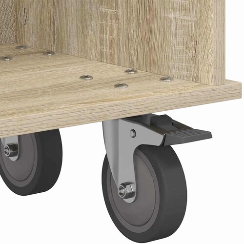  stalak Sonoma hrast 100 x 35 x 35 cm Konstruirano drvo Slike