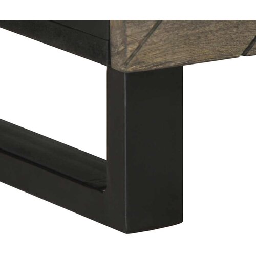  ormarić crni 100 x 33 x 46 cm od masivnog drva manga Slike