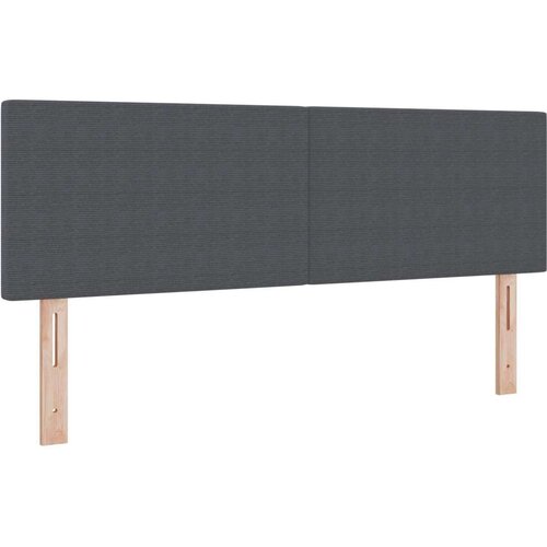  Krevet s oprugama s madracem &amp;amp;amp LED tamno siva 140x200 cm Velur Slike