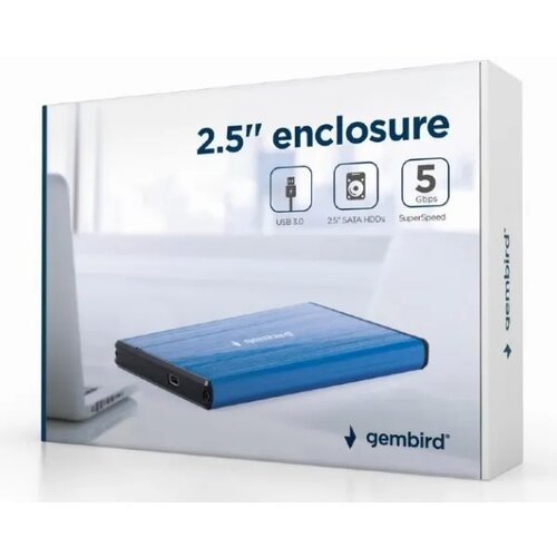 Gembird EE2-U3S-3-DB USB 3.0 externo kućište za 2.5 SATA hard diskove, aluminium, deep-blue Cene