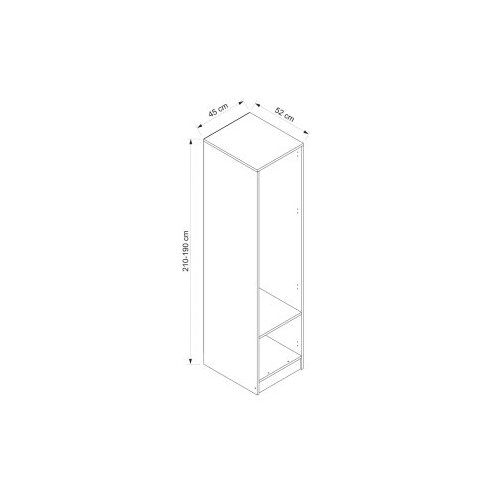Hanah home Ormar M3001 - 3761, 45x210x52 cm, Orah Slike