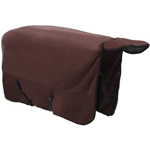  Pokrivač za konje Puni tamnosmeđi 125 cm Poliester Slike